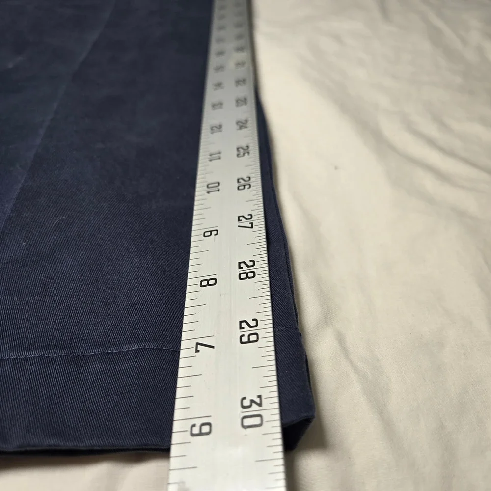 Orvis Mens 42x30 Flat Front Chino Pants Navy Blue Straight Leg Trousers see pic*
